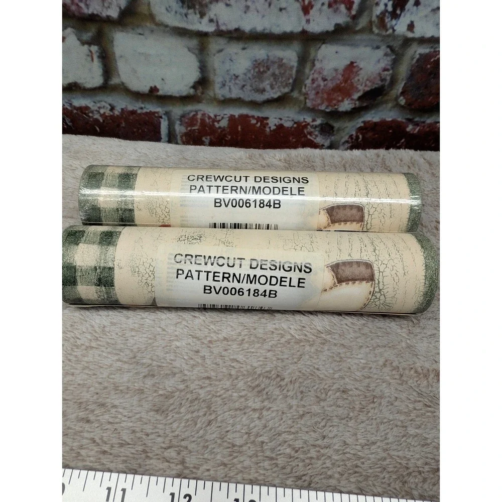 Crewcut Designs Americana Primitive Folk Art Wallpaper Border Angel Star 2 Rolls
